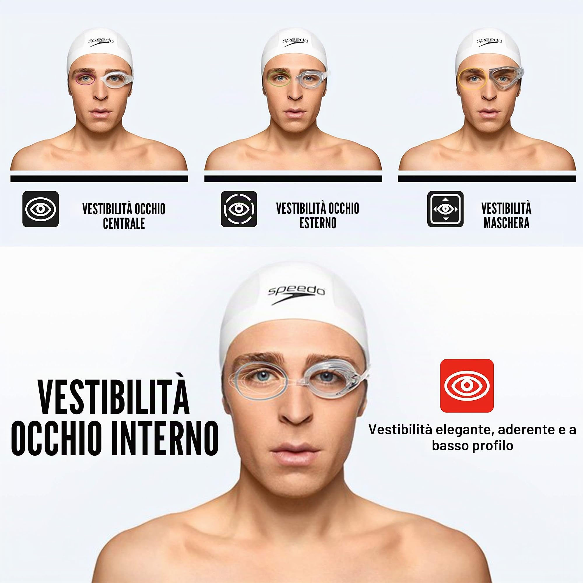 Speedo Swim Goggles Socket 2.0 - Occhialini da nuoto unisex (confezione da 1)