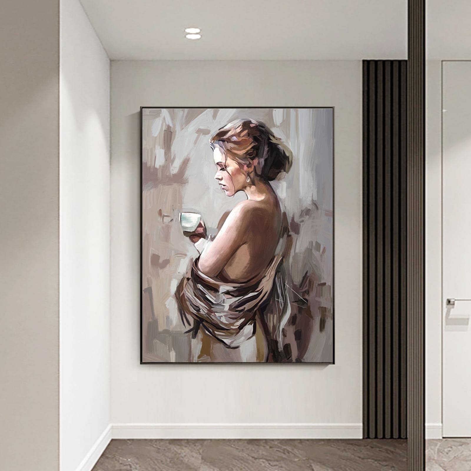 Retro elegancka seksowna pani portret płótno obraz plakat nadruk sztuka ścienna obraz do salonu dekoracje wydruki 50 x 70 cm x 3 bez ramy
