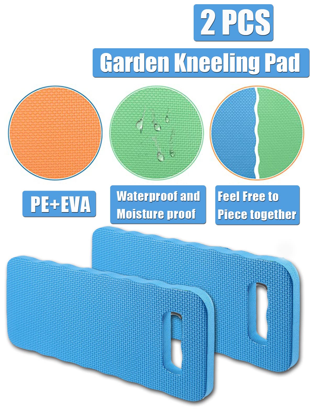 YWSHF 2 rodilleras de jardín, rodilleras de espuma impermeables para jardinería, limpieza, baño de bebé, yoga, oración y ejercicio 15.745 x 7.09 x 0.79 pulgadas