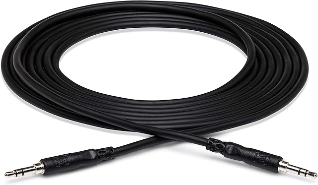 Hosa CMM-103 3,5 mm TRS para 3,5 mm TRS cabo de interconexão estéreo, 9,5 cm
