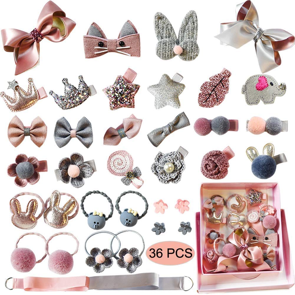 140-teiliges Mädchen Haarschmuck-Set – Mit Haargummis, Mini-Blumen-Clips Und Spangen In Aufbewahrungsbox