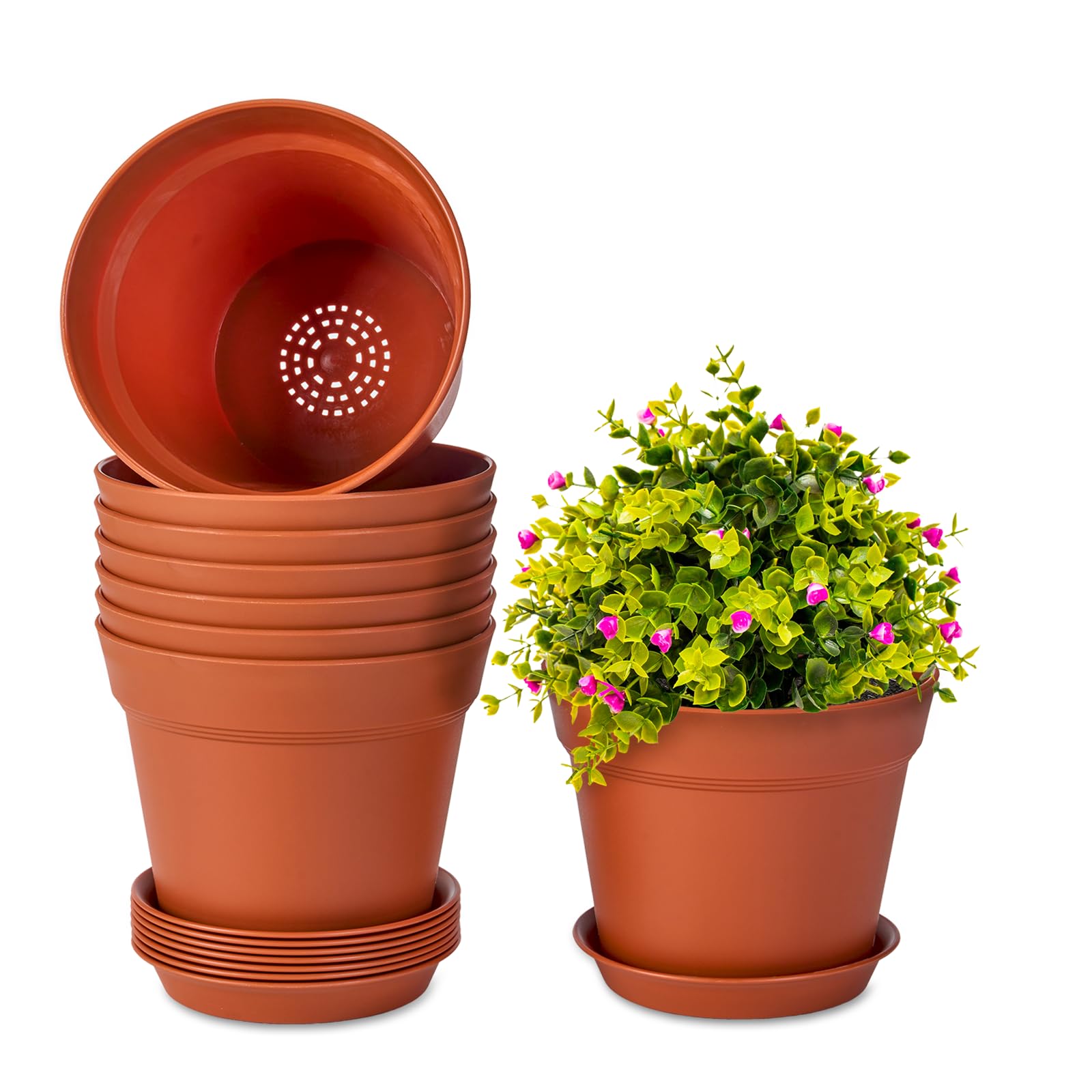 homenote 7.5 Inch Flower Pots