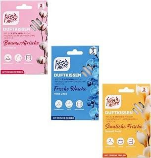 Fresh & More Duftkissen Mix, 3 Packungen, 9 Duftkissen, 3 Duftvarianten