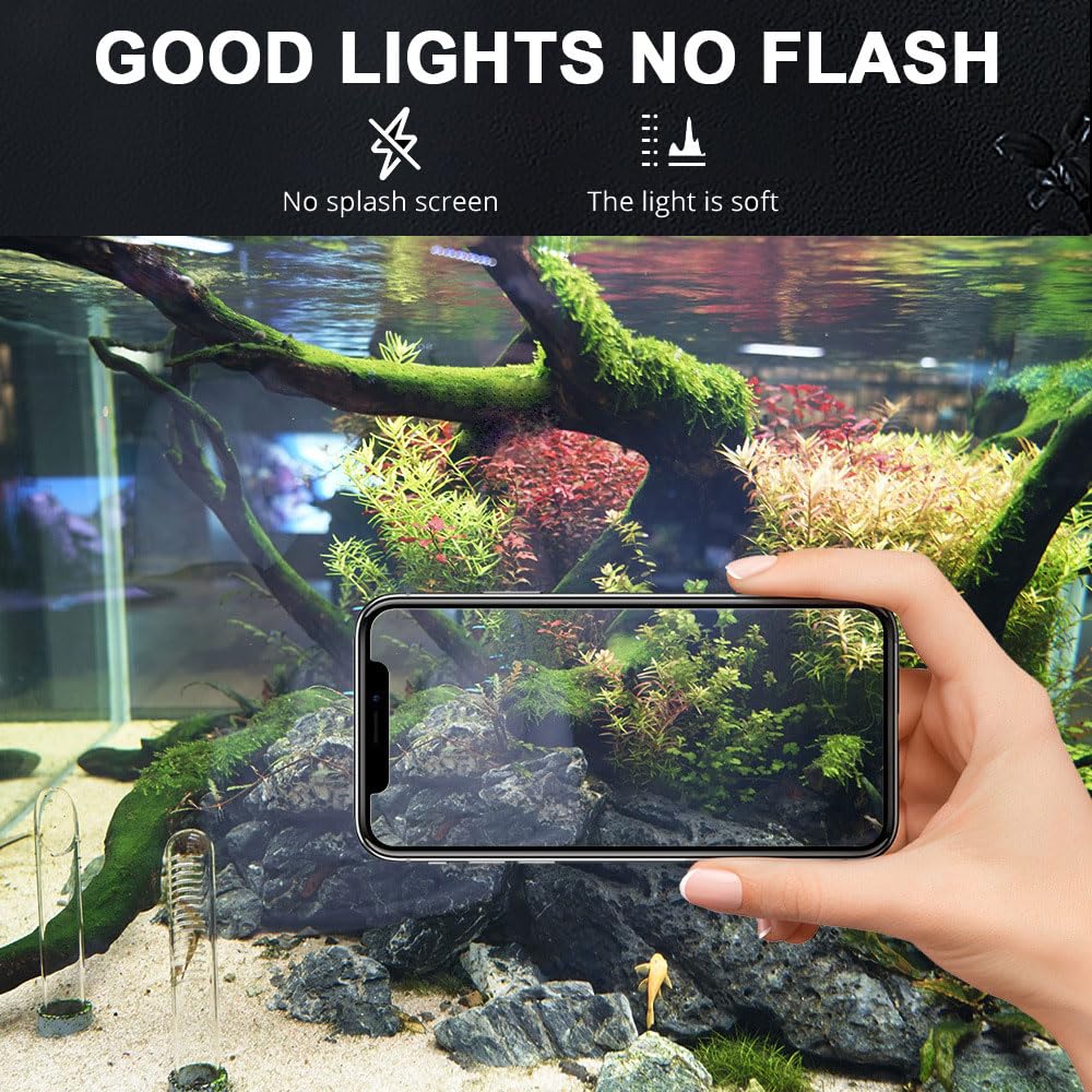 LED Eclairage Aquarium, Lumière D'aquarium de 90-110 cm, Rampe Éclairage Aquarium pour Poisson et Plante, Support Extensibles, IP68 étanche Light pour Réservoir de Poissons Plante