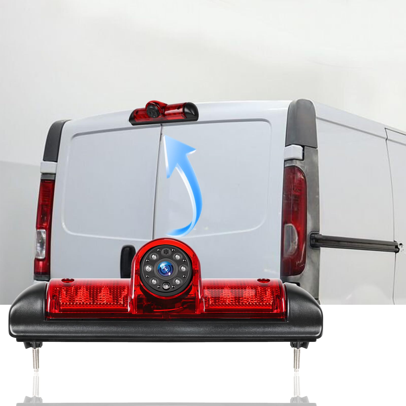 Telecamera posteriore per auto con visione notturna e luce di stop