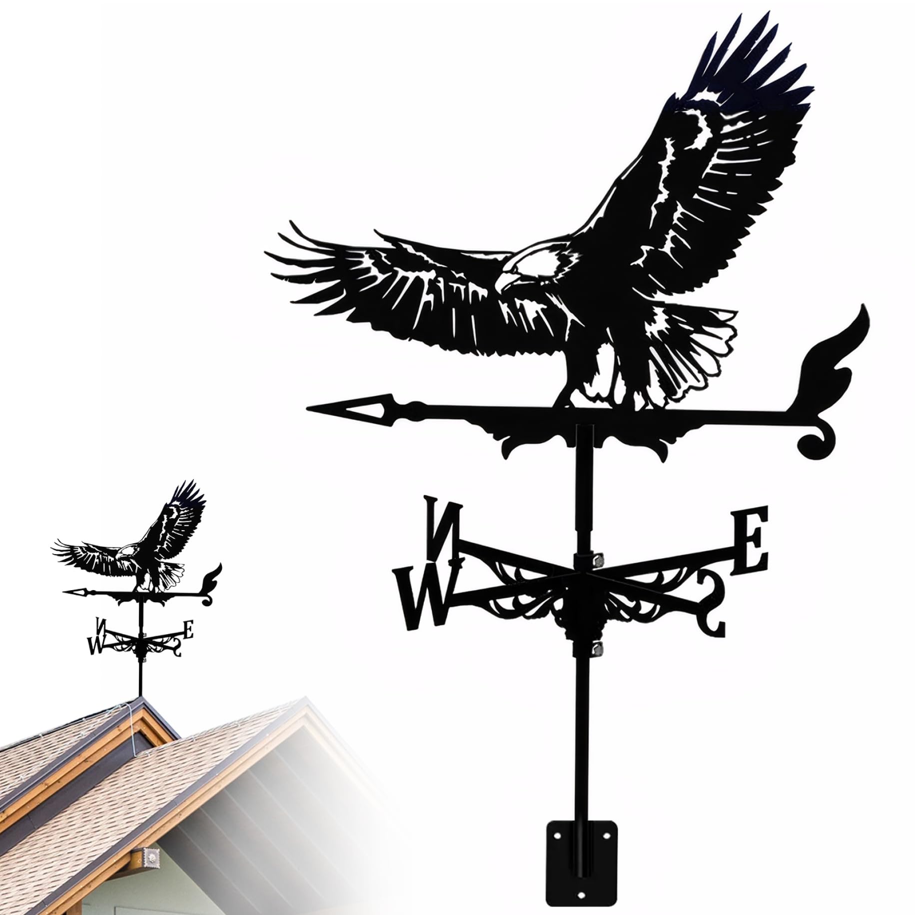 Rodzinne łopatki wiatrowe wiatrowskaz 3D metalowe kierunkowskazy wiatru odporne łopatki uchwyt na dach retro ogród podwórko patio