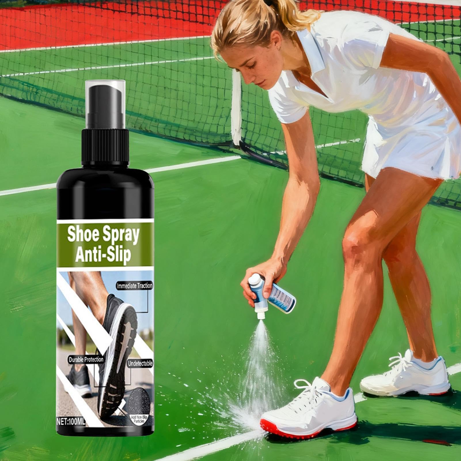 Grip Spray do Butów Koszykarskich 100ml - Szybkoschnący, Bez Klejenia, Sprzęt Treningowy