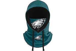 FOCO Philadelphia Eagles NFL Logo Drawstring Winter Caps Adult Unisex Hoodie Gaiter Balaclava Face Covering