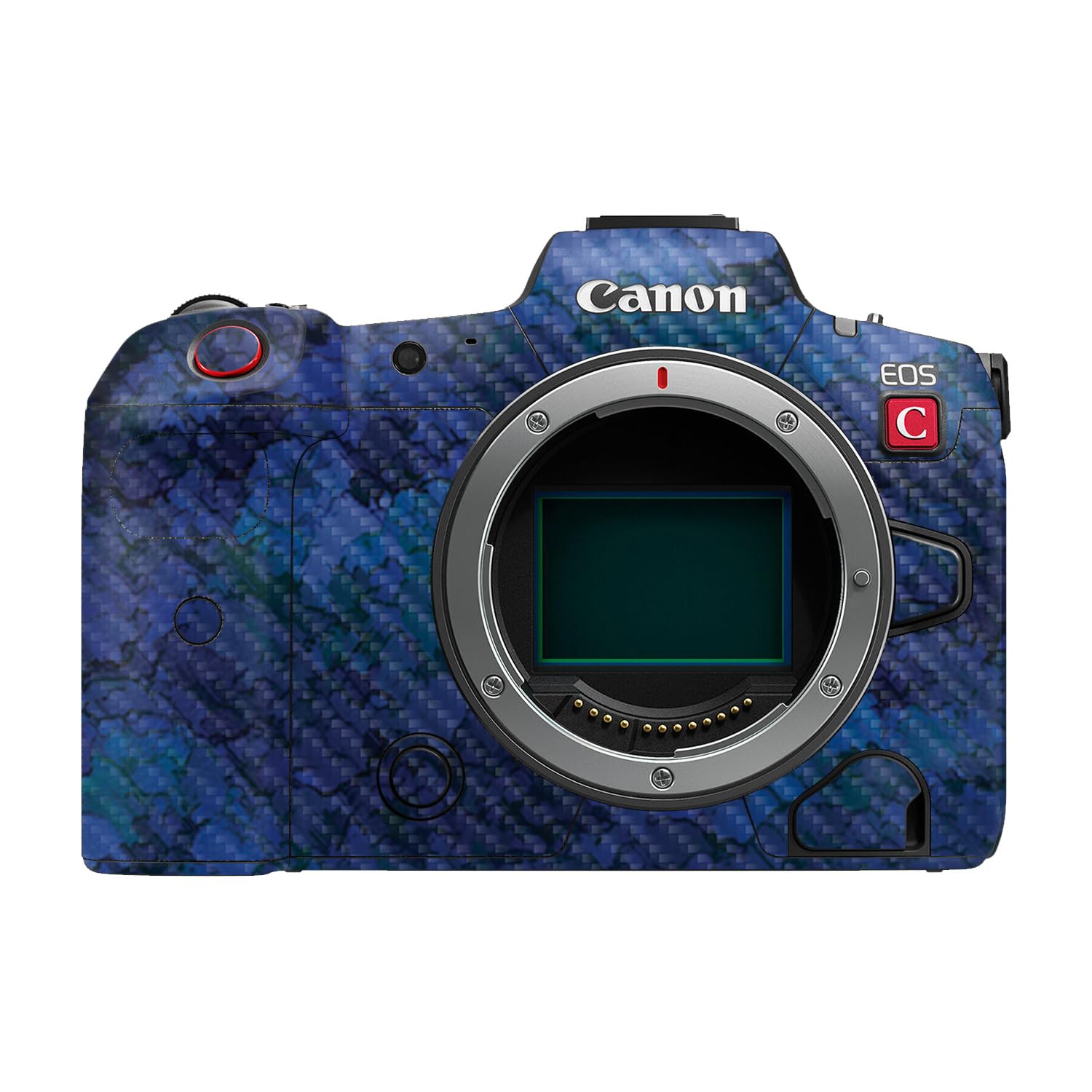 Carbon Fiber Camera Skin Compatible with Canon EOS R5C (2022) - Blue Ice - Premium 3M Vinyl Protective Wrap Decal Cover - Easy to Apply | Crafted in the USA by MightySkins