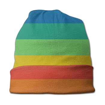 Amazon | ストライプレインボー ニット帽 メンズ レディース 春 Amazon | ストライプレインボー ニット帽 メンズ レディース 春