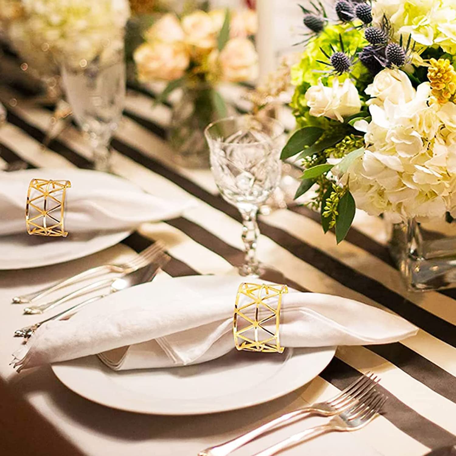 Portatovaglioli A Farfalla Oro - 12 Pezzi Per Matrimoni E Feste - Elegante E Riutilizzabile - Foto 9