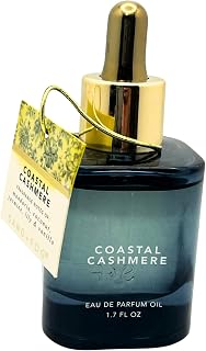 Coastal Cashmere Eau de Parfum Oil for Women – Long Lasting Perfume Oil, 1.7 fl oz / 50 ml – Warm Floral Scent with Jasmine & Vanilla – Alcohol-Free, Travel-Friendly Fragrance