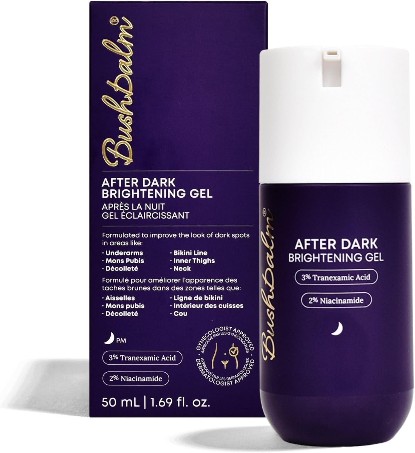 Overnight Brightening Gel - After Dark Gel, 50ml | Overnight Gel for Dark Spots & Uneven Skin Tone. Formulated with TXA & Niacinamide. Frangrance-Free. For Intimate Areas