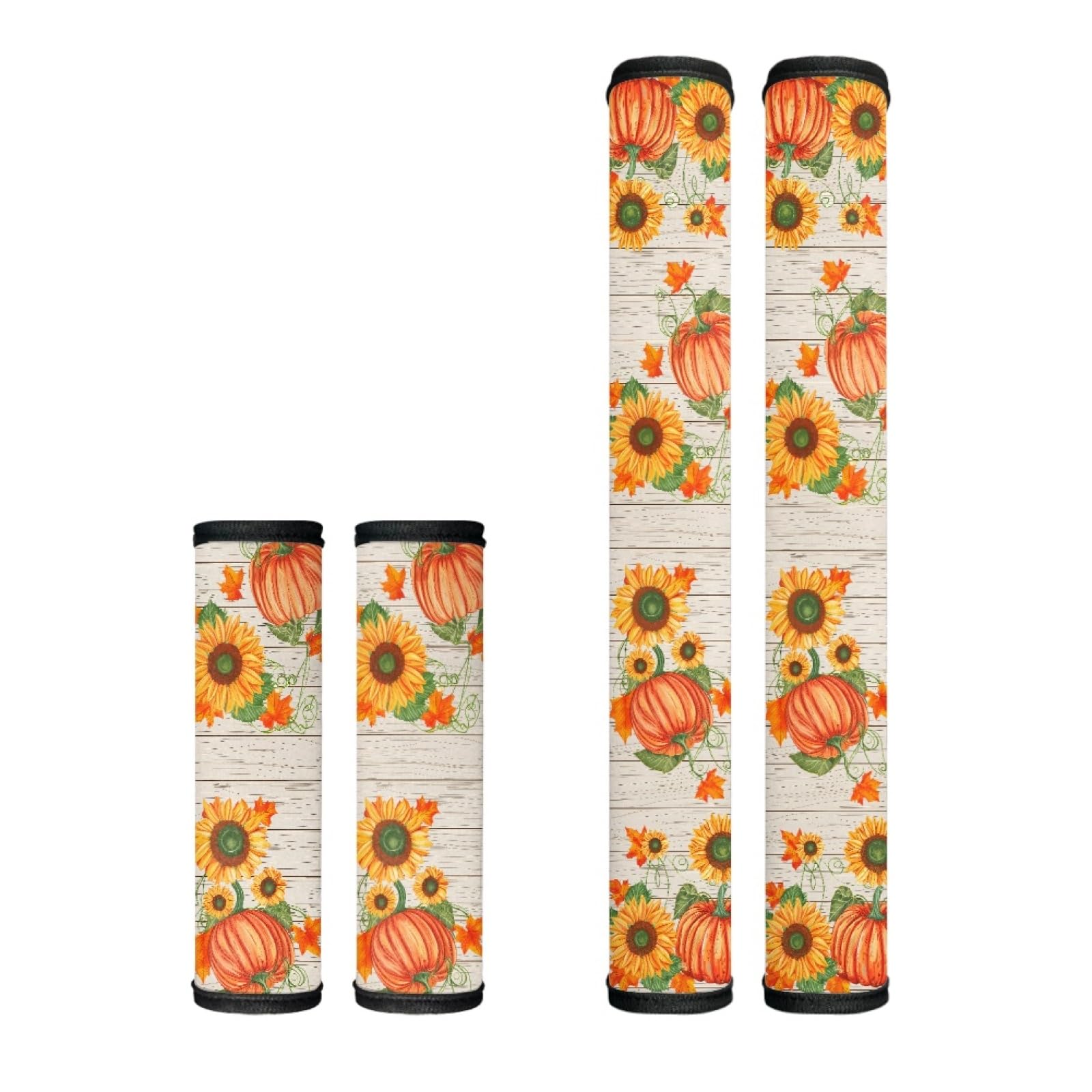 Dreaweet Vintage Pumpkin Sunflower Handle Covers for Refrigerator and Oven