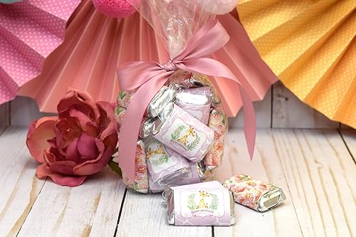 Miniatura 2 de AmandaCreation - Envoltura de calcomanías para niños, 45 etiquetas envolventes envolventes envolventes de 1.4 x 2.6 pulgadas de acuarela y jirafa