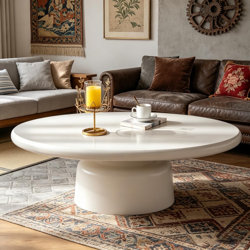 ZUOWENYG 43 inch Oval Coffee Table