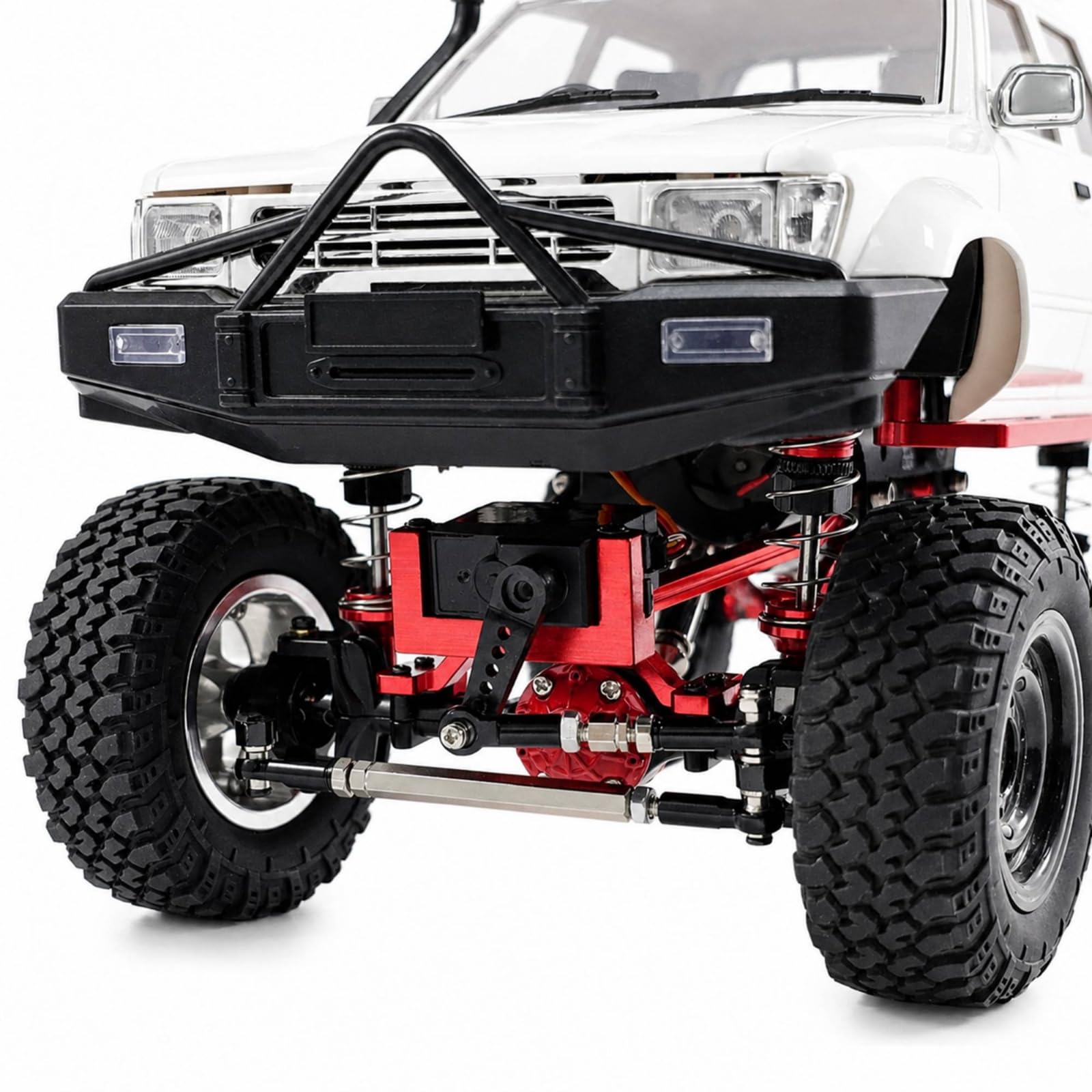 TISHITA Children Play Vehicle Kit Sterzo Collegamento Auto RC Pezzi Modello 1/16 Accessori Lega per Collegamenti Telaio Tiranti Lunghi Corti Supporti Barra, Nero