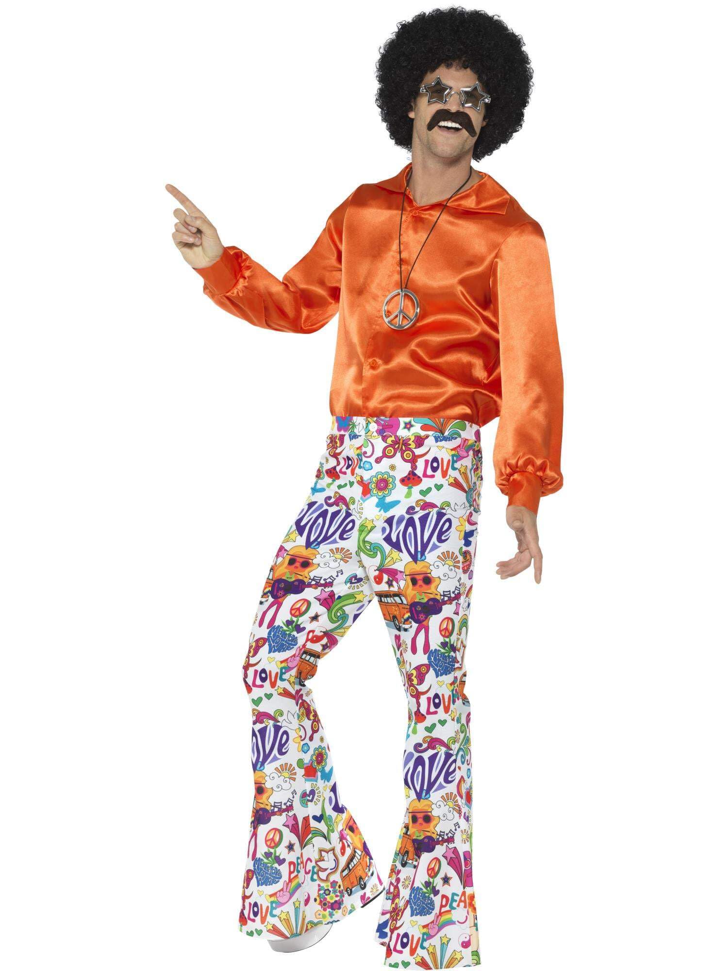 60s Groovy Flared Trousers, Mens (L)