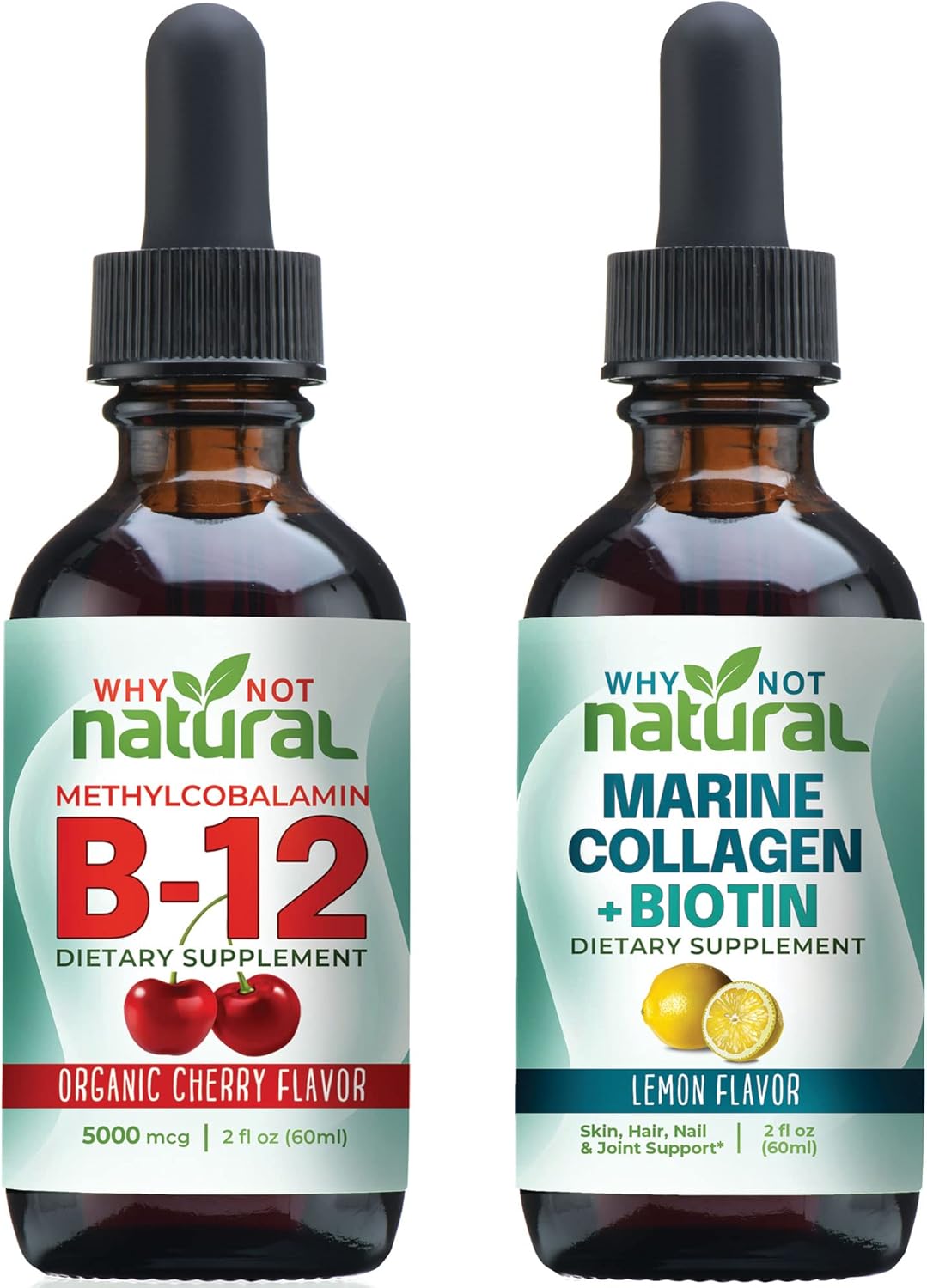 Why Not Natural Organic B12 Drops and Liquid Marine Collagen with Biotin