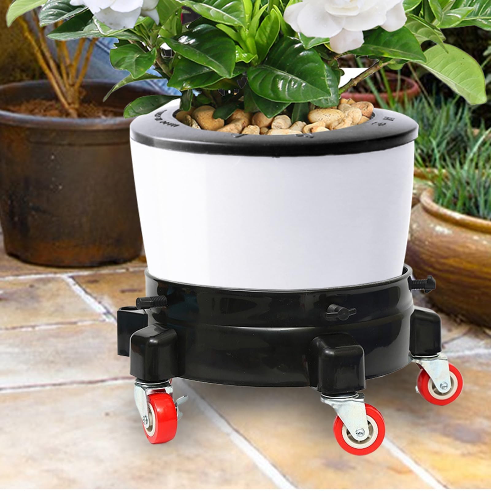 5nBucket DollyMultifunktionaler Wagen mit Rädern, ideal für Fett, Lebensmittelservice und Transportzubehör
