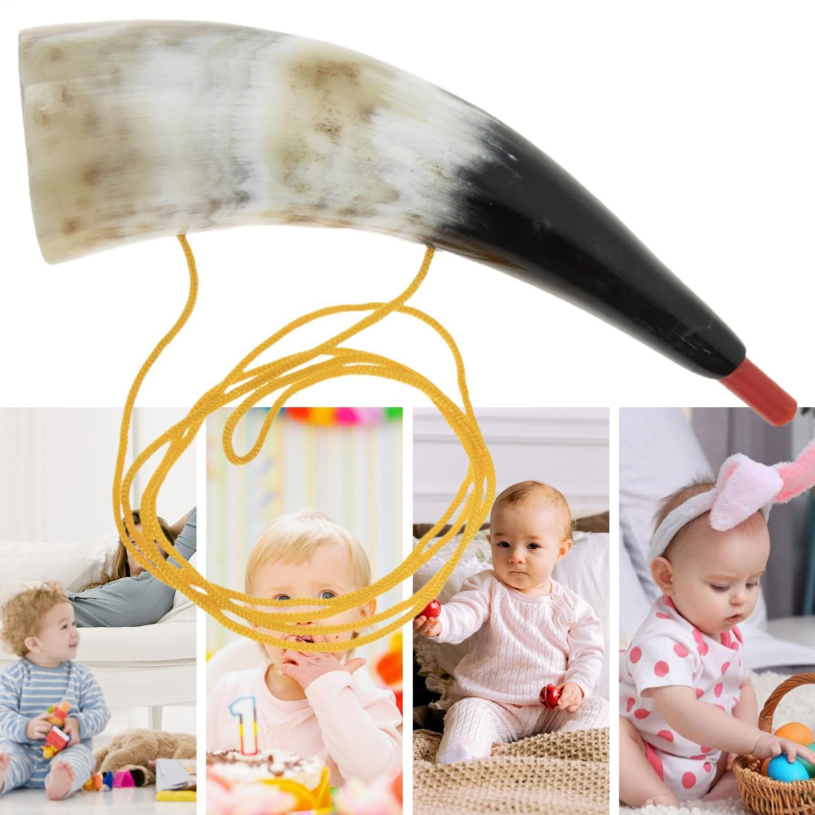 De Cuerno Vikingo, Accesorio Musical Portátil para Trompeta De Al Aire Libre | Construcción De Bocina Pulida Natural De 210 G, Equipo De Efectos De Sonido Animador Juegos De