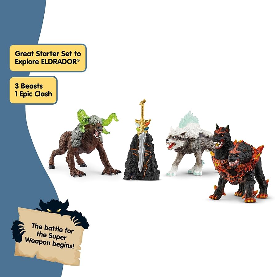 Schleich Eldrador Creatures - 5 PC Fantasy Creature Set - Ice Wolf