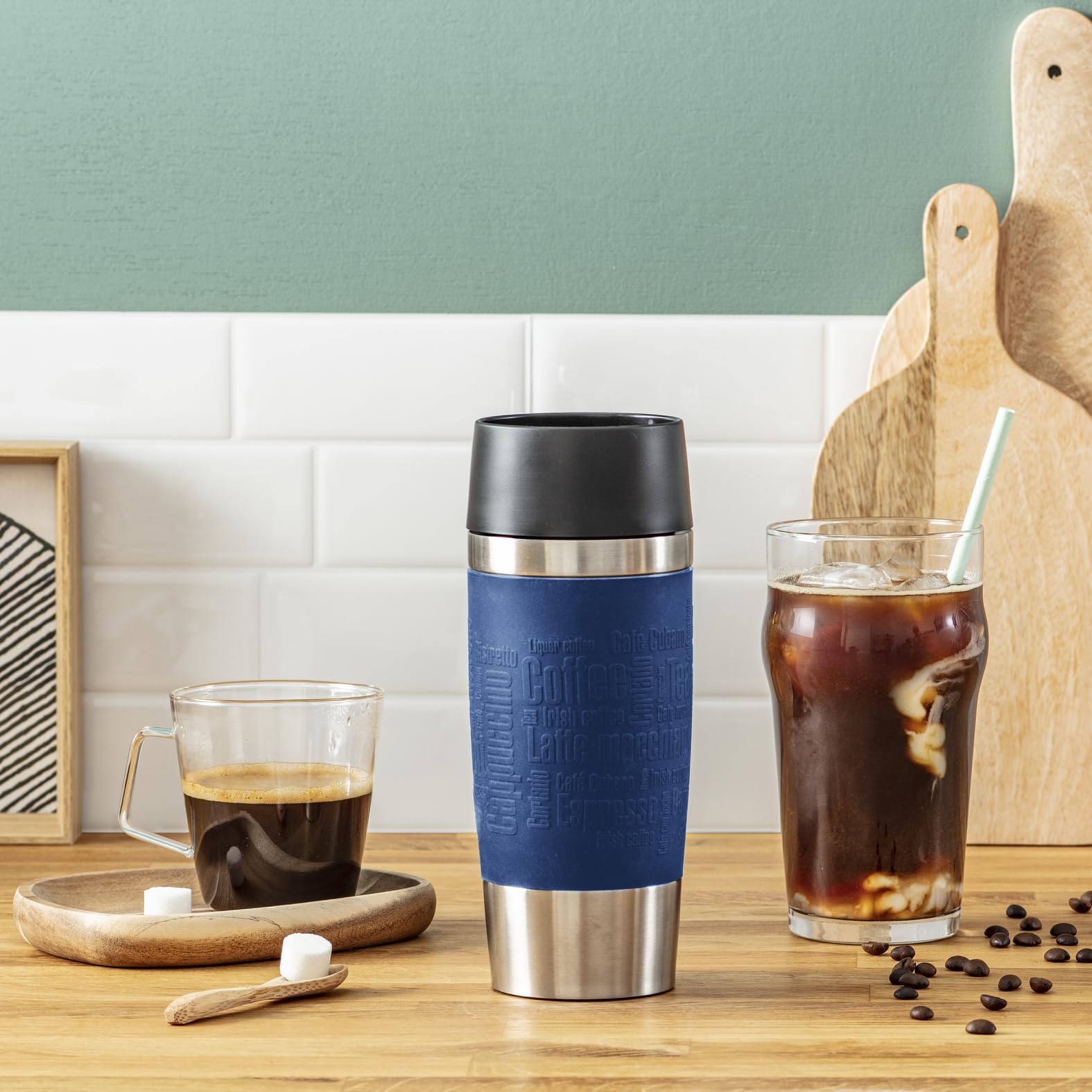 EMSA Travel Mug, Classic Thermobecher, 0,36 L, Doppelwandige Vakuumisolierung, 4 Std. heiß, 8 Std. kalt, 360° Trinken… – Ansicht 13