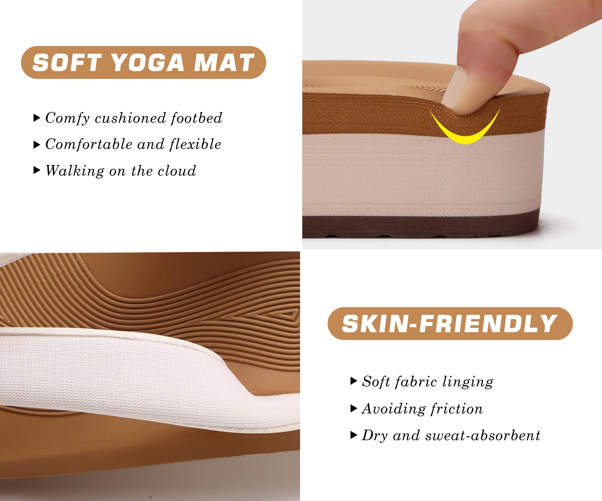 COFACE Infradito Donna Eleganti Sandali in Pelle Moda Infradito con Zeppa Alta per Estate Mare Spiaggia e Piscina