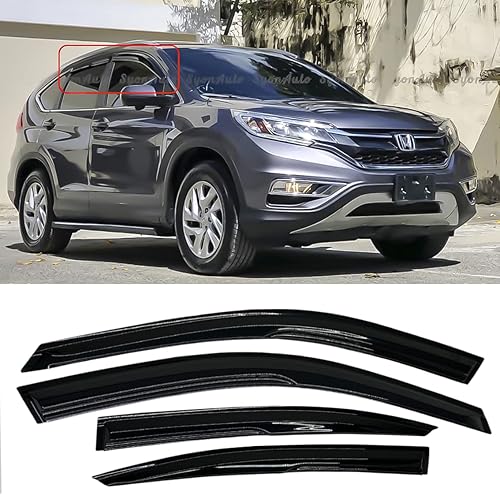 Se adapta a Honda CRV CR-V JDM 2012-2016 estilo visera de ventana protector de lluvia deflector