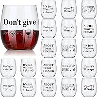 Vista 1 de Zhehao 20 Pcs Funny Stemless Wine Glasses 12oz Disposable Party Funny Cups Clear Acrylic Shatterproof Wine Cups Printed Glasses for Indoor Outdoor