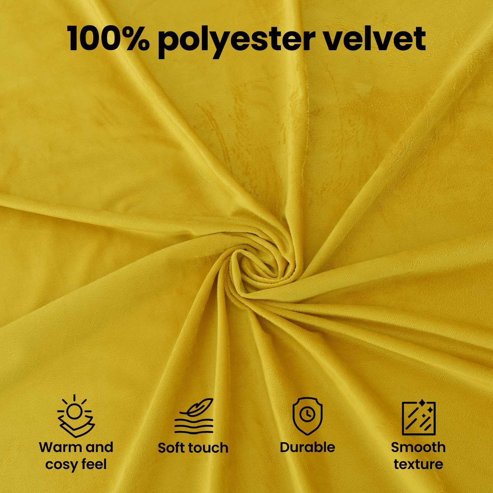 vidaXL Zweisitzer Sofa Gelb 115 x 61 x 87 cm Samt, Moderner Samt-Loveseat, robuster 2-Sitzer, ergonomische Couch, platzsparend für schicke Wohnzimmermöbel