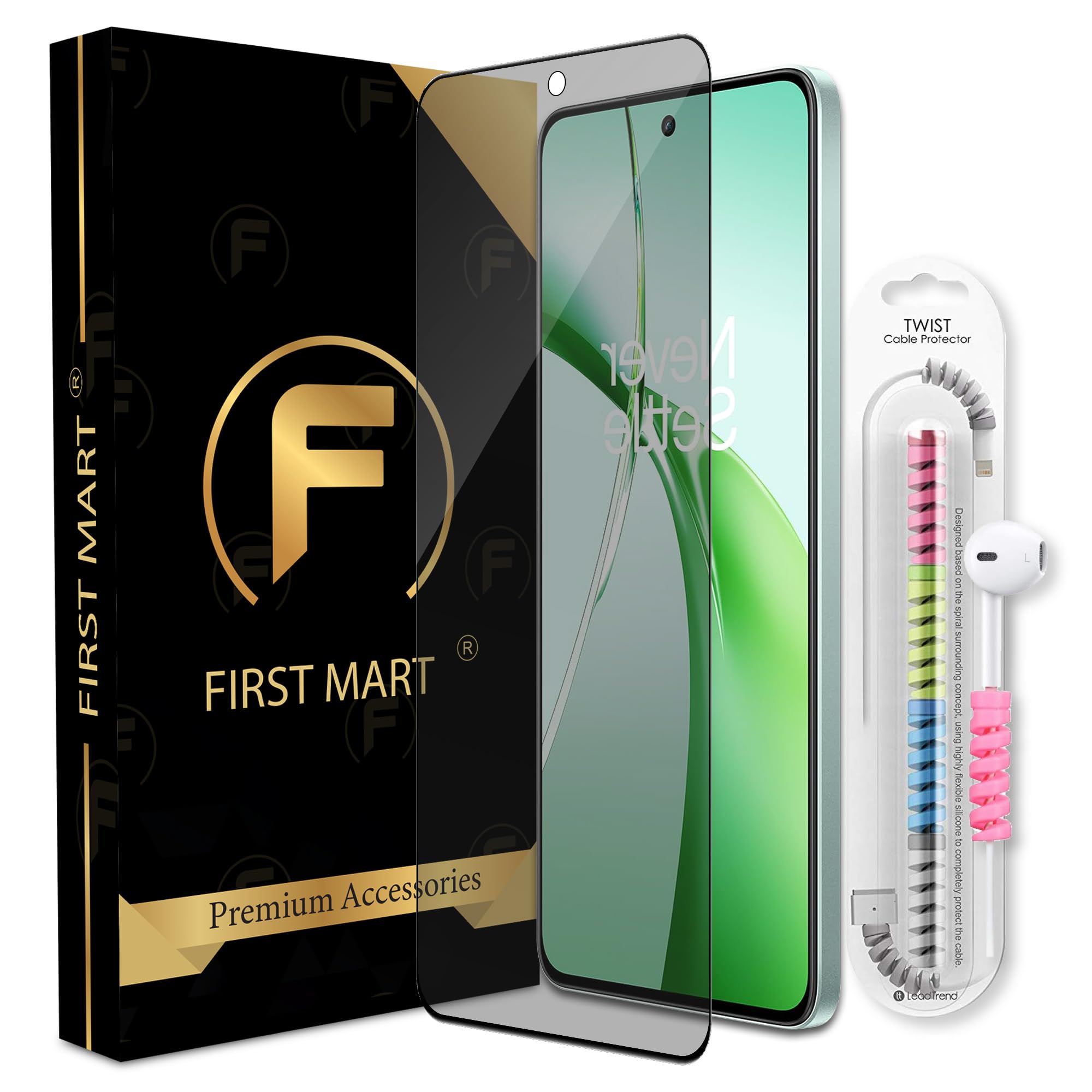FIRST MART Matte Tempered Glass for OnePlus Nord CE 4 5G / Nord CE 3 5G / Nord 3 with Edge to Edge Screen Coverage and Cable Protector and Easy Installation Kit, Pack of 1 | Matte Finish (B0CZXPTVJQ) Amazon Price History, Amazon Price Tracker