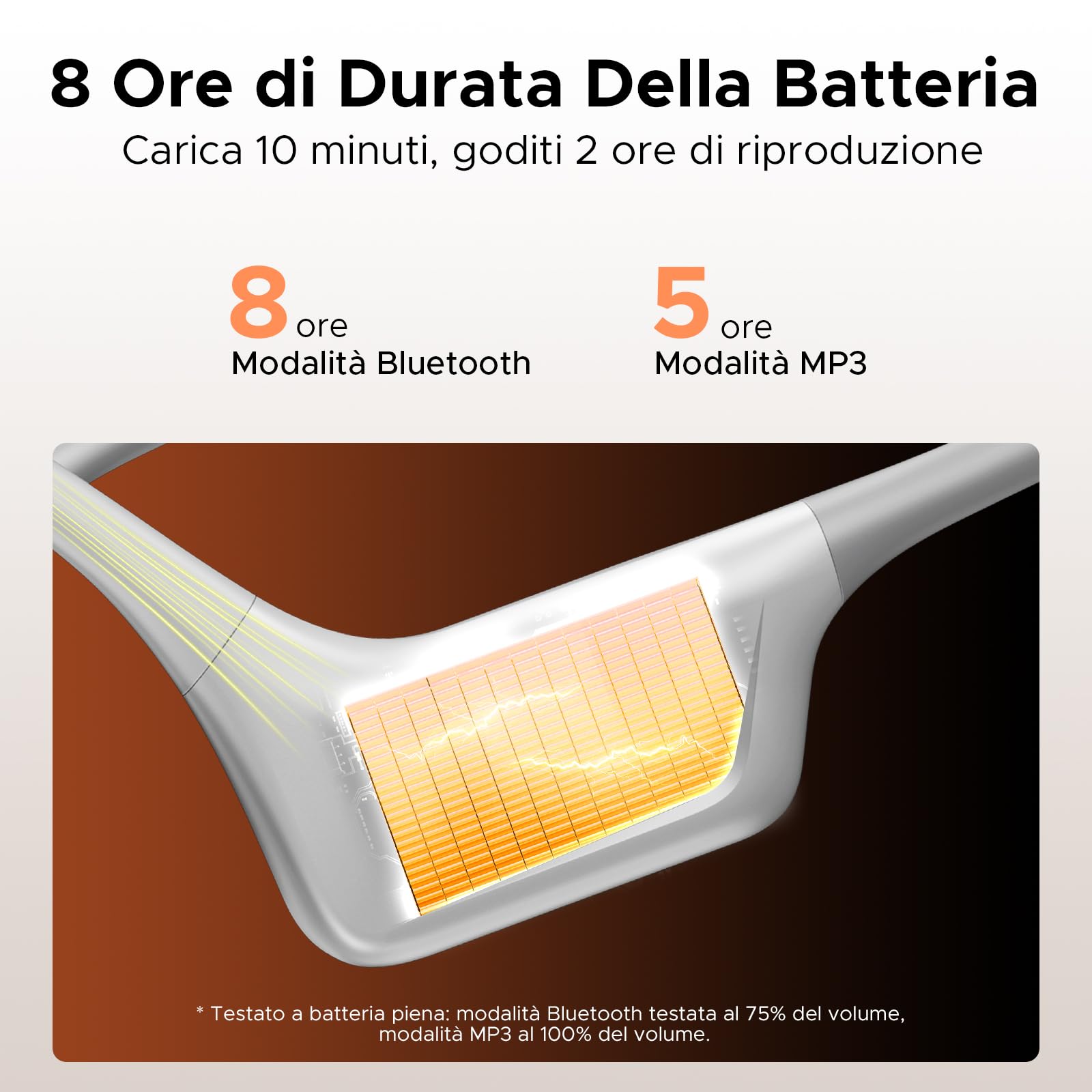 Cuffie a Conduzione Ossea Nuoto, 10H IP68 Impermeabili Sportivi Auricolari Conduzione Ossea 64GB MP3 Bluetooth 5.4 Nuoto, corsa e fitness,Grigio