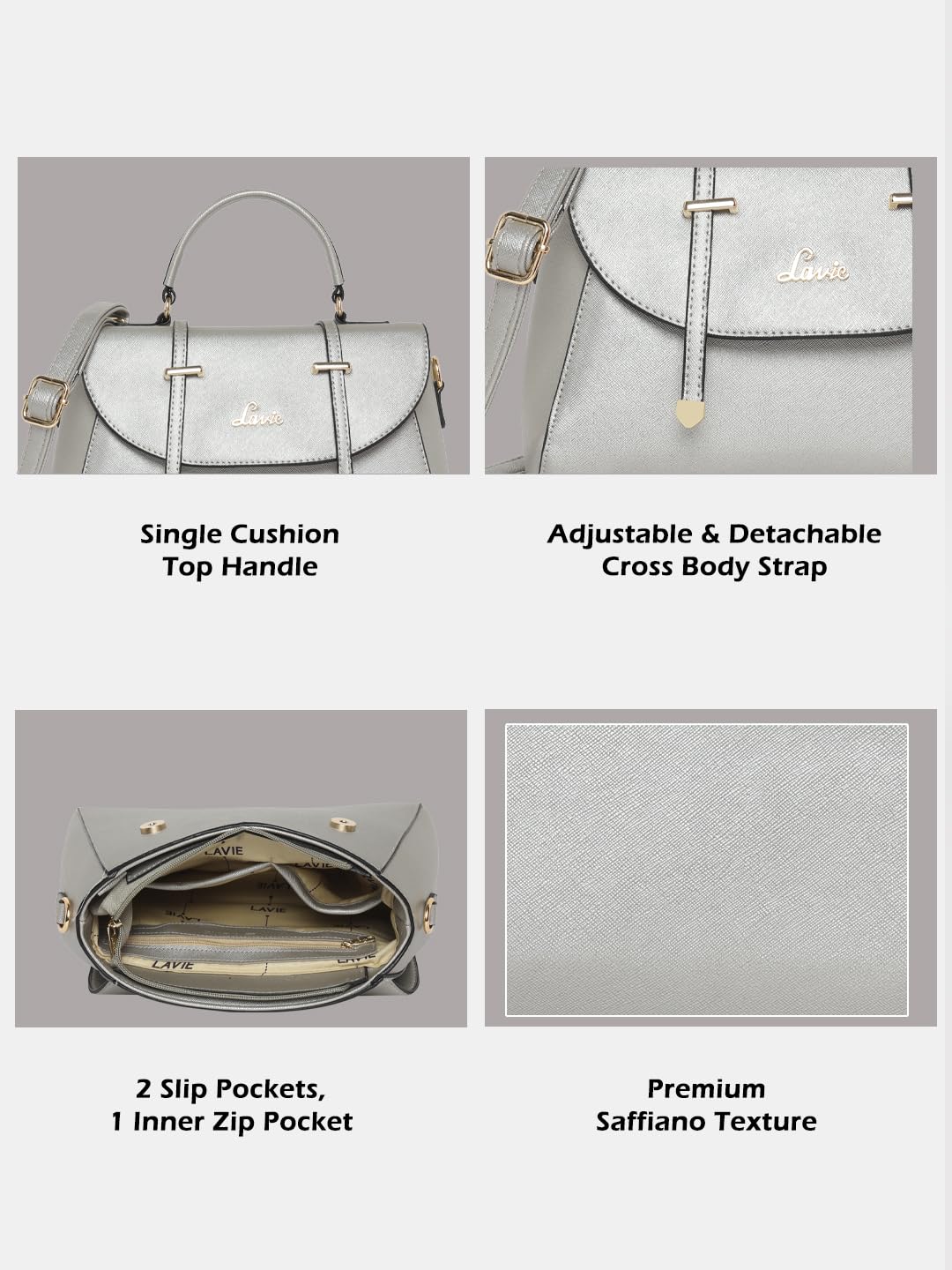Lavie BEECH FLAP SATCHEL-LADIES HANDBAG 1
