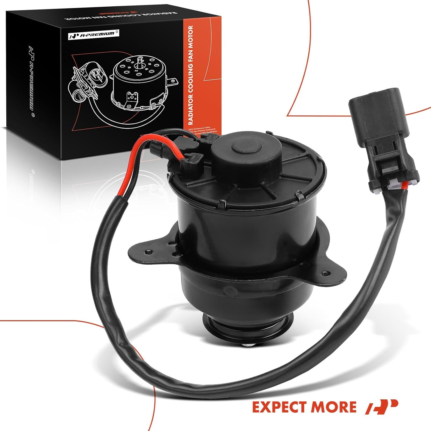 A-Premium Radiator Fan Motor Compatible with Honda Civic 1988-1995, Civic del Sol 1993-1995, Accord 1989-1997, CRX 1988-1991, Prelude 1988-1996 & Acura TL 1995-1998, Integra 1990-1997, Vigor 1992-1994