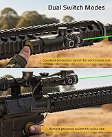 Vista 3 de CVLIFE Laser Sight for Rifle with Picatinny/M-lok Rail Mount, Green Laser for Guns, Low-Profile Laser Sight with Pressure Switch
