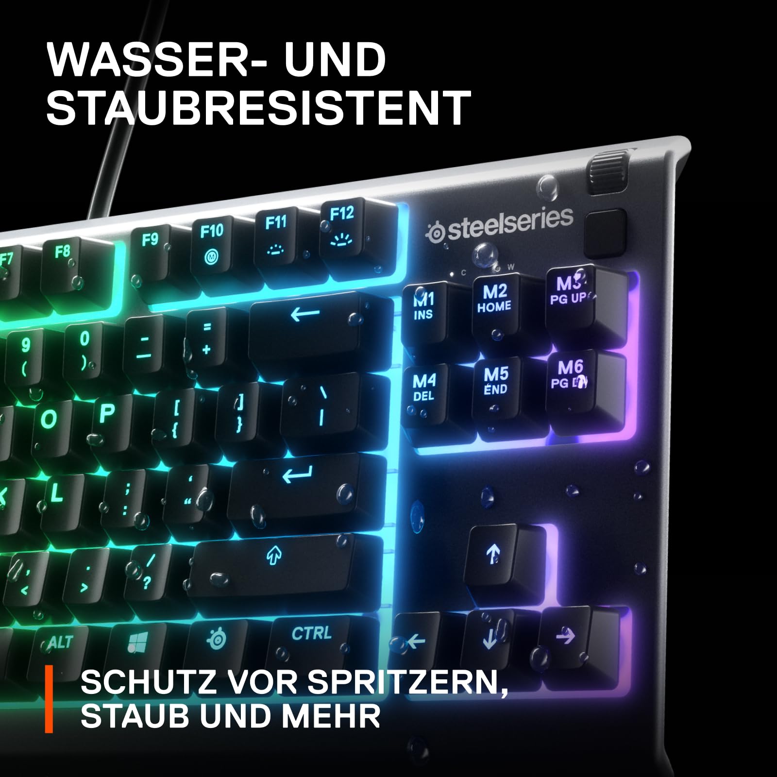 SteelSeries Apex 3 TKL Gaming Tastatur RGB Tenkeyless DE Layout QWERTZ Schwarz