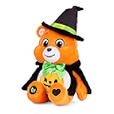 Basic Fun Care Bears Halloween Plush 22 cm – Trick-Or-Sweet Bear Cute Plush Toy to Collect, Witch Soft Toy for Boys and Girls, Small Bear, Plush Toy for Children