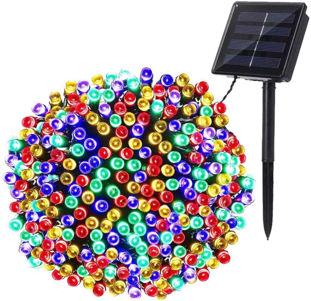 WBao 200 Luci Solari A Rete Multicolore 2,6x1,6m Per Esterno, Con Telecomando, 8 Modalità E Timer, Impermeabili IP65, Decorazione Natale