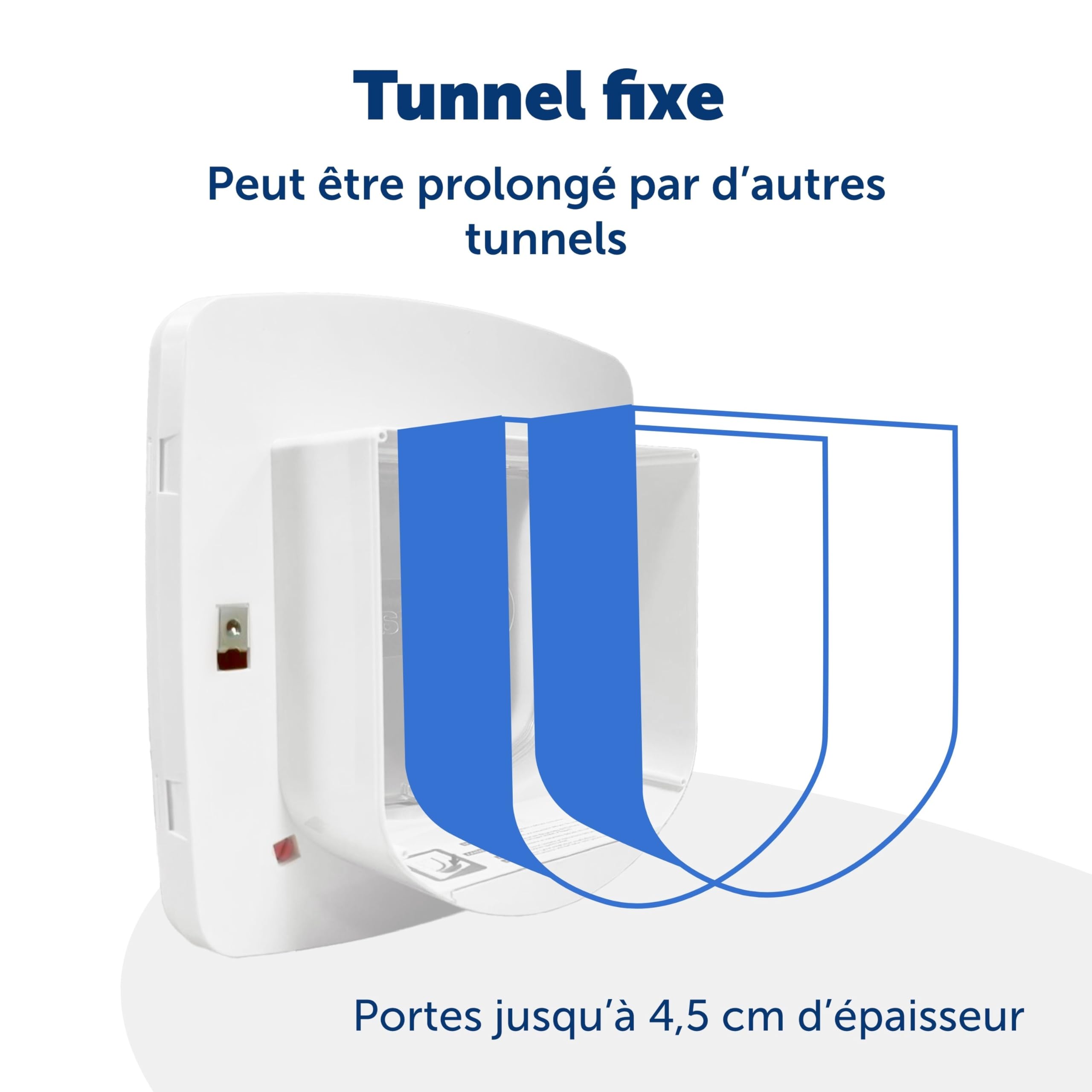 Petsafe - Chatière Magnétique Deluxe Staywell pour Chat avec Système De Verrouillage À 4 Positions - Collier avec Clé Magnétique - Facile À Installer – Blanc