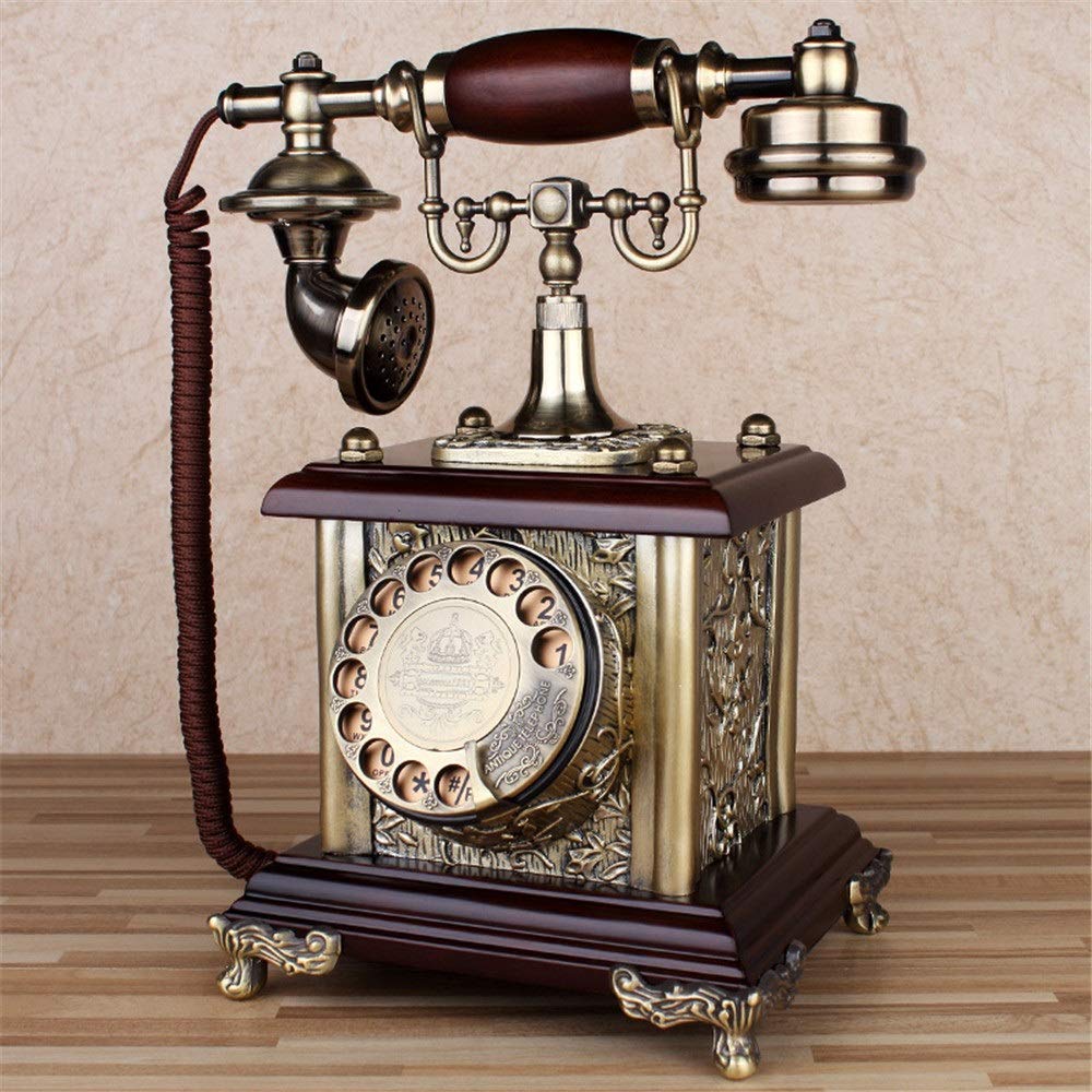Téléphone rétro à l'ancienne, téléphone Antique européen, téléphones à Cadran Rotatif, téléphone Fixe rétro de Bureau, téléphone Filaire, téléphone Domestique à Cadran r