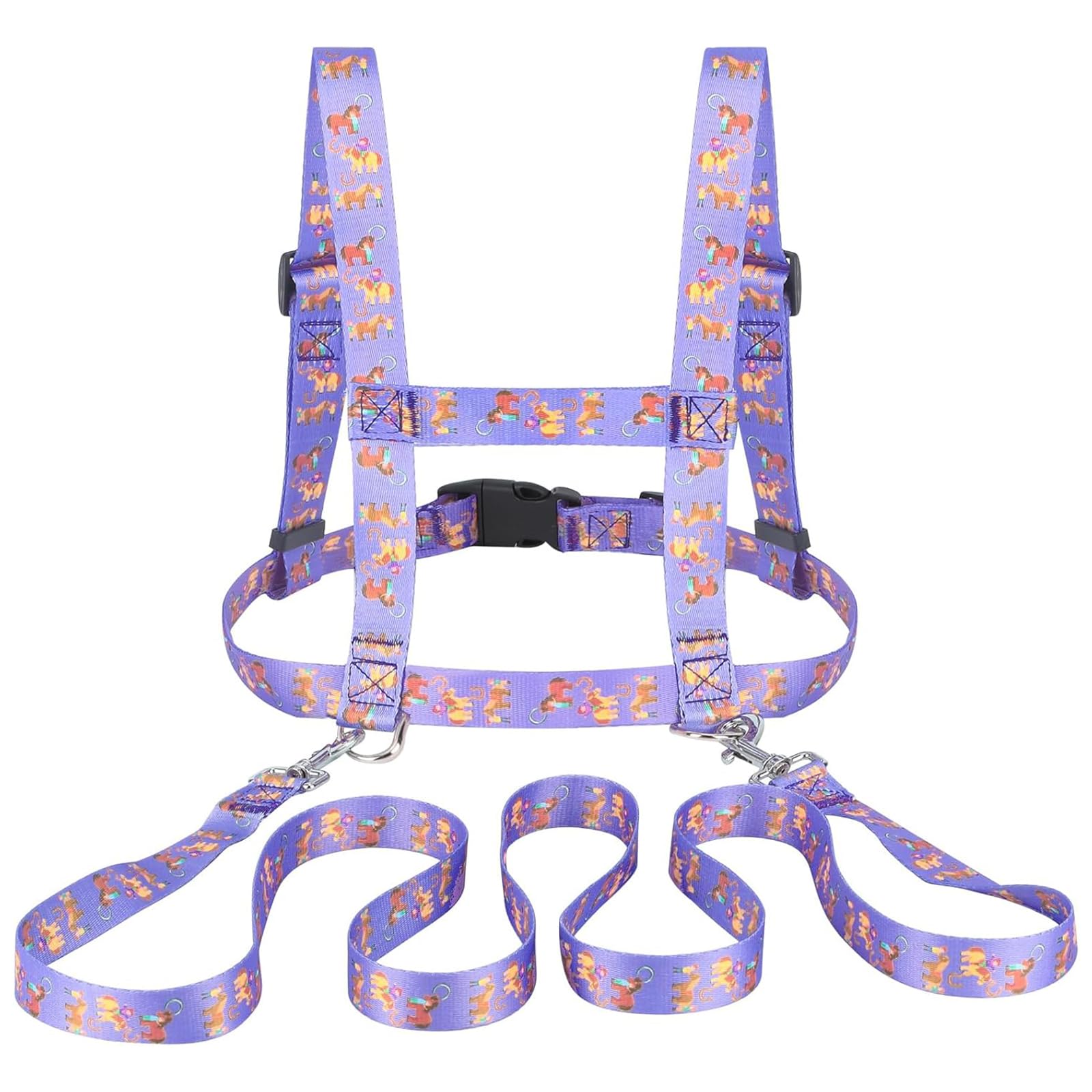 Horse Lead for Playing for Children Purple Horse Lead Lunging Lead Harness Horse Harness for Children to Play for Boys and Girls Skiing Role Play Play
