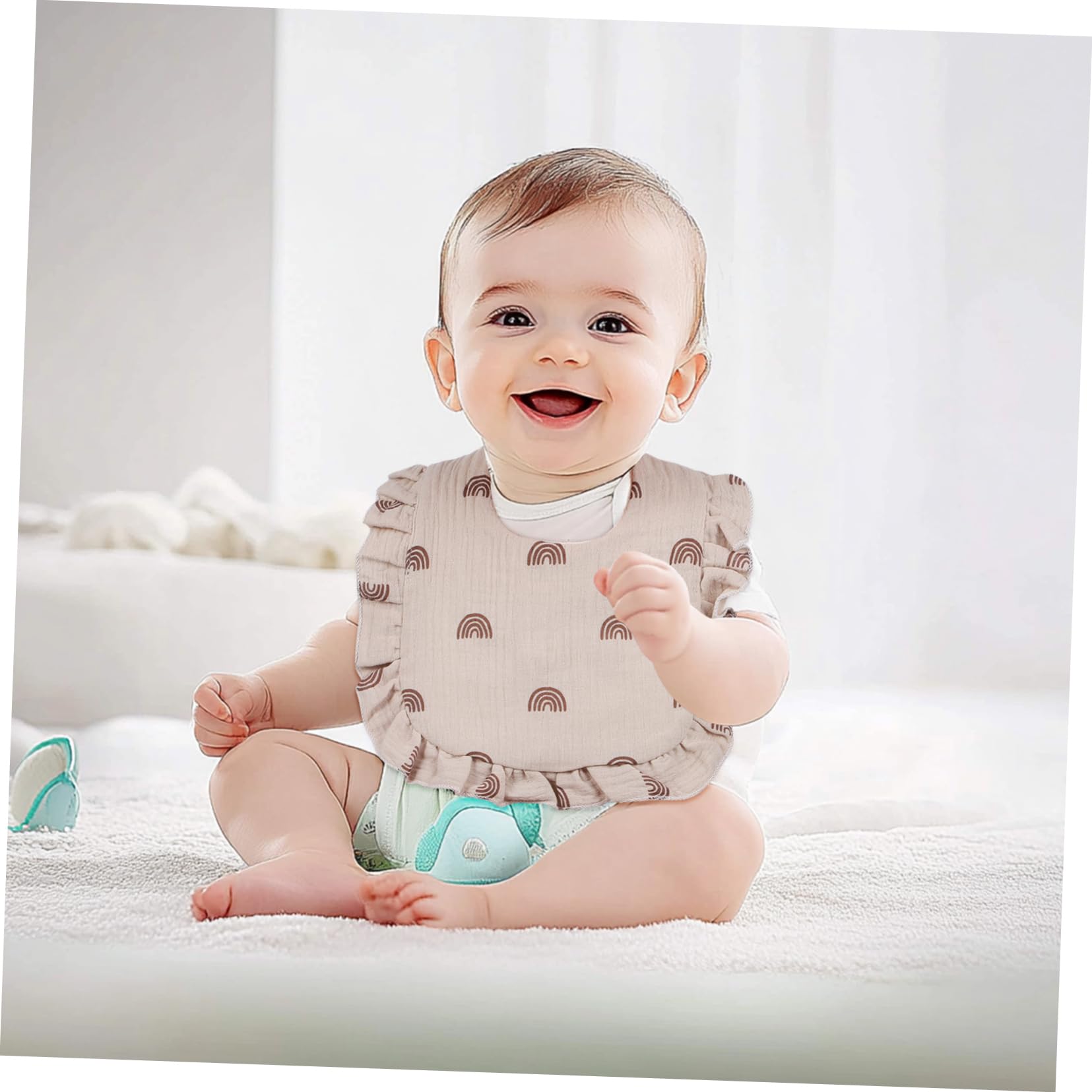 Holibanna 12pezzi Bavaglini Assorbenti Per Ragazzo Ragazza Muslin Unisex Di Bavaglini Per Ragazzo Ragazza e Morbidi e Facili Da Lavare Per Pasti e Sbavature