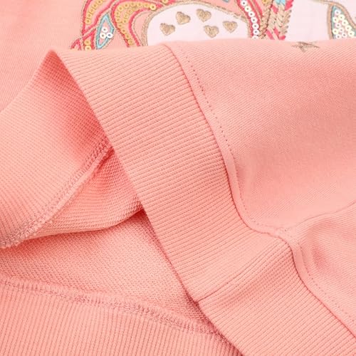 Miniatura 6 de Sudaderas para niñas pequeñas, cuello redondo, sin botones, de manga larga, para invierno, casual, ropa 2T-7T