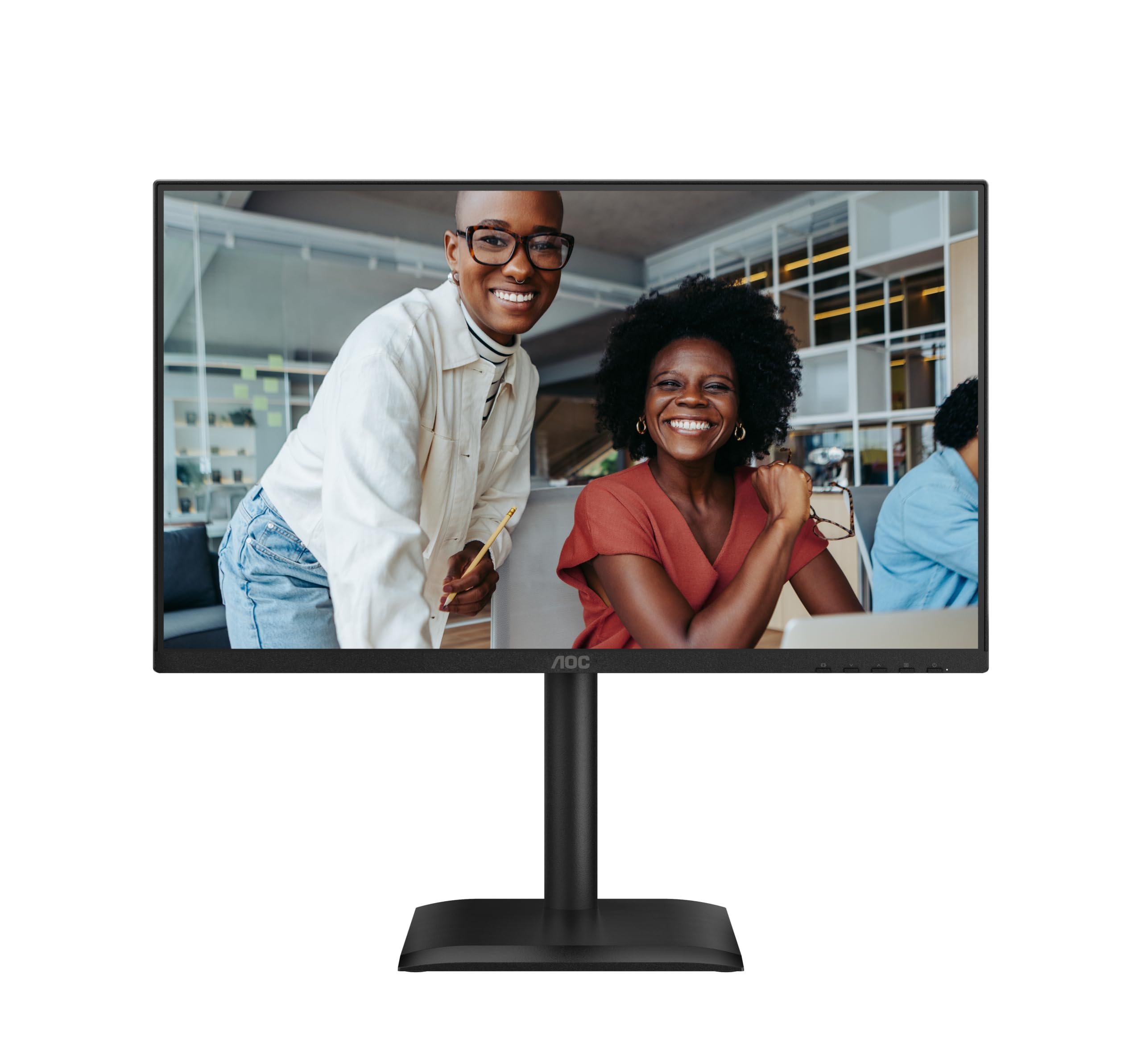 AOC Monitor FHD 24E4CV 61.6 cm, 120 Hz, IPS, 4 ms GtG, synchronizacja adaptacyjna, tryb HDR, regulacja wysokości, głośnik, (1920 x 1080, HDMI 1 x 1,4, DP 1 x 1,4 koncentrator USB), czarny