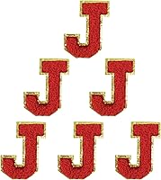 Vista 27 de 6 piezas de parches de letras de chenilla autoadhesivas, parches de letras preppy de 2 pulgadas para bolsos, ropa y sombreros, grandes pegatinas