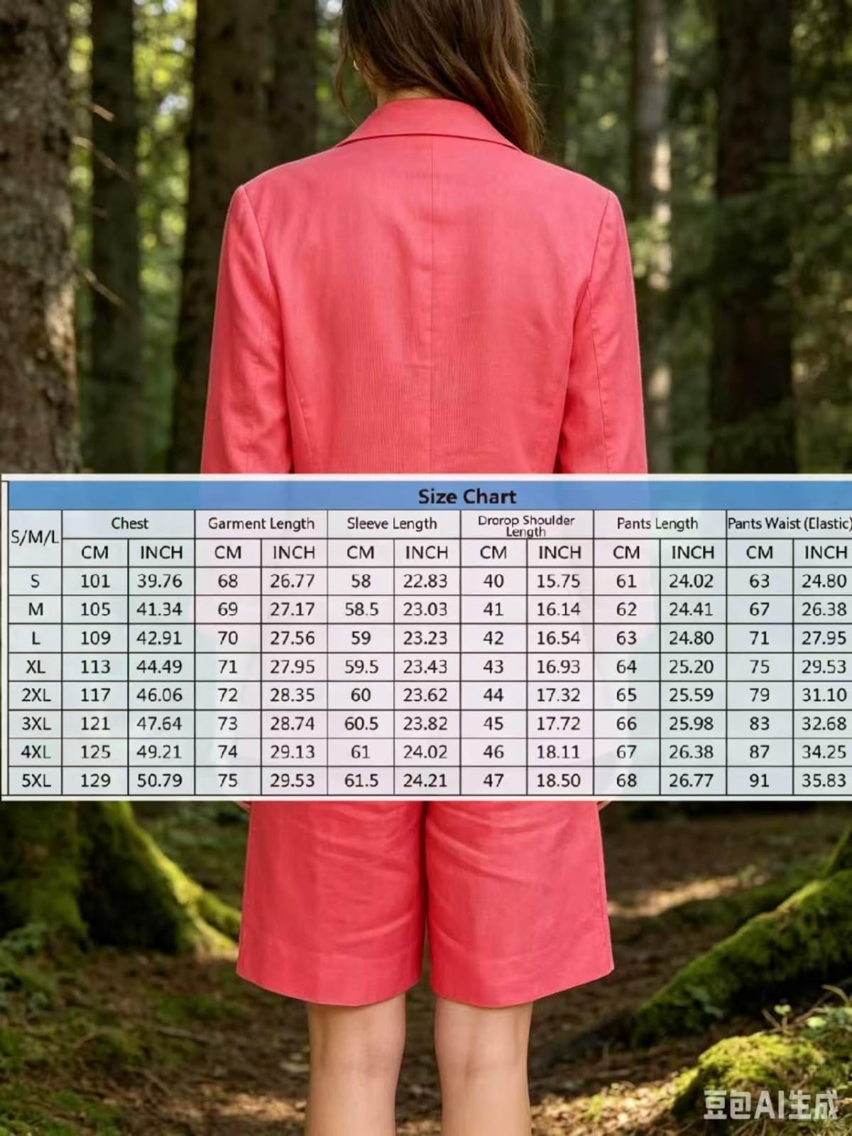 Set di pantaloncini da donna, vestibilità ampia, per lavoro, ufficio e lavoro