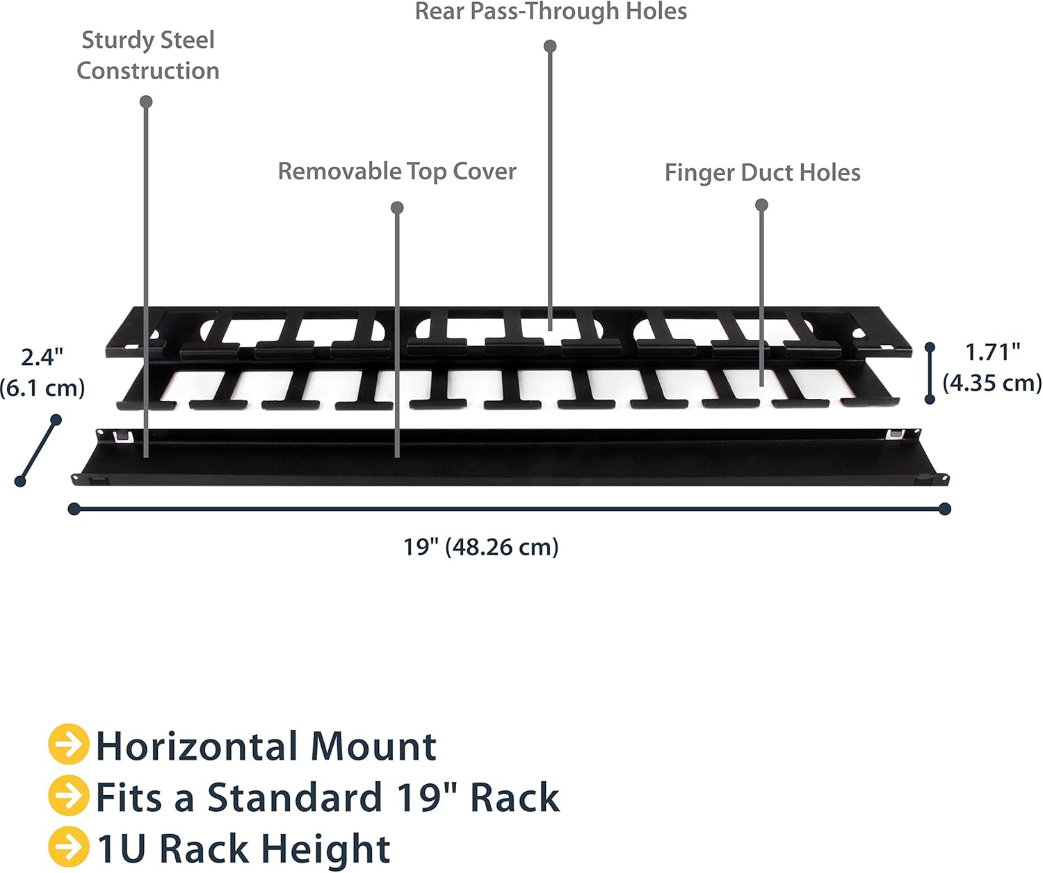 🛒 Crаzу Dеаlѕ StarTech.com 1U Horizontal Finger Duct Rack Cable Management Panel with Cover - Server Rack Cable Duct - Rack Cable Organizer / Manager (CMDUCT1UX),Black Crаzу Dеаlѕ StarTech.com 1U Horizontal Finger Duct Rack Cable Management Panel with Cover - Server Rack Cable Duct - Rack Cable Organizer / Manager (CMDUCT1UX),Black