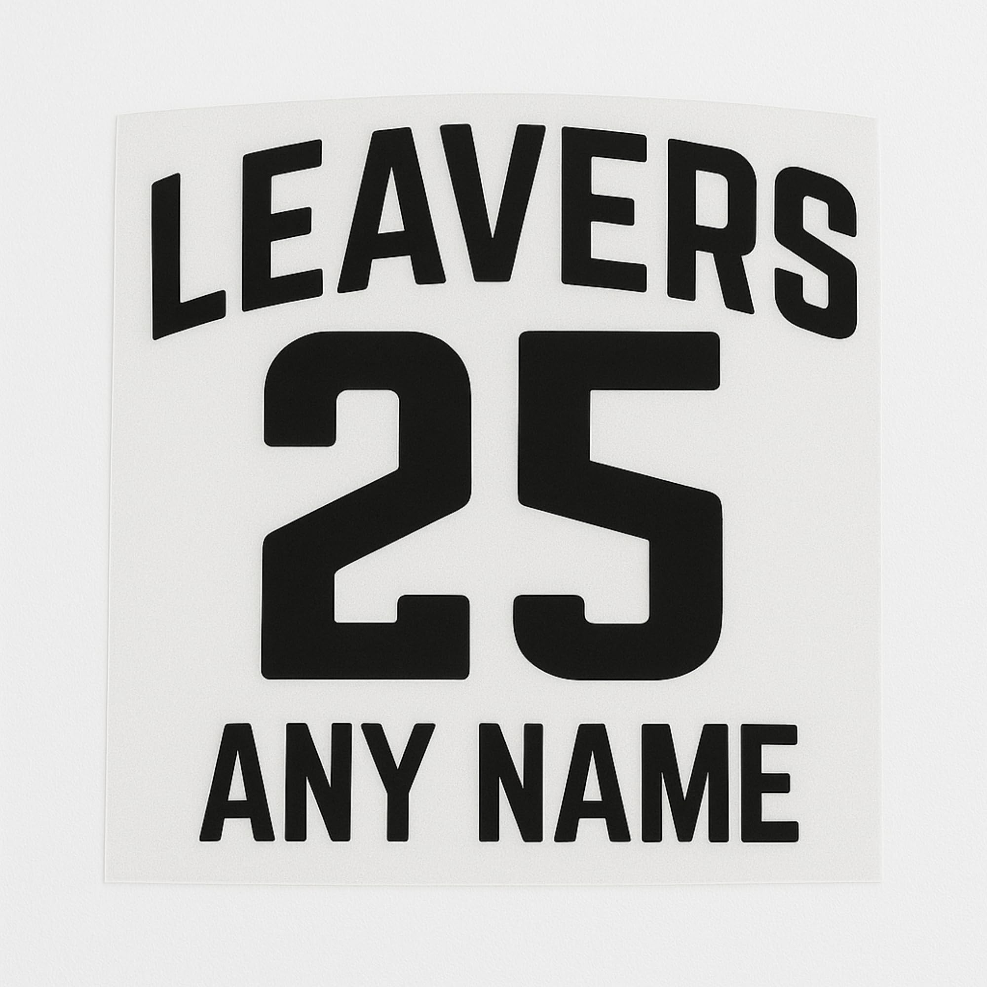 Personalised School Leavers Iron-On Transfer β Big Year Number & Name β DIY Heat Press Decal for Hoodies or T-Shirts | Year 6 | Year 11