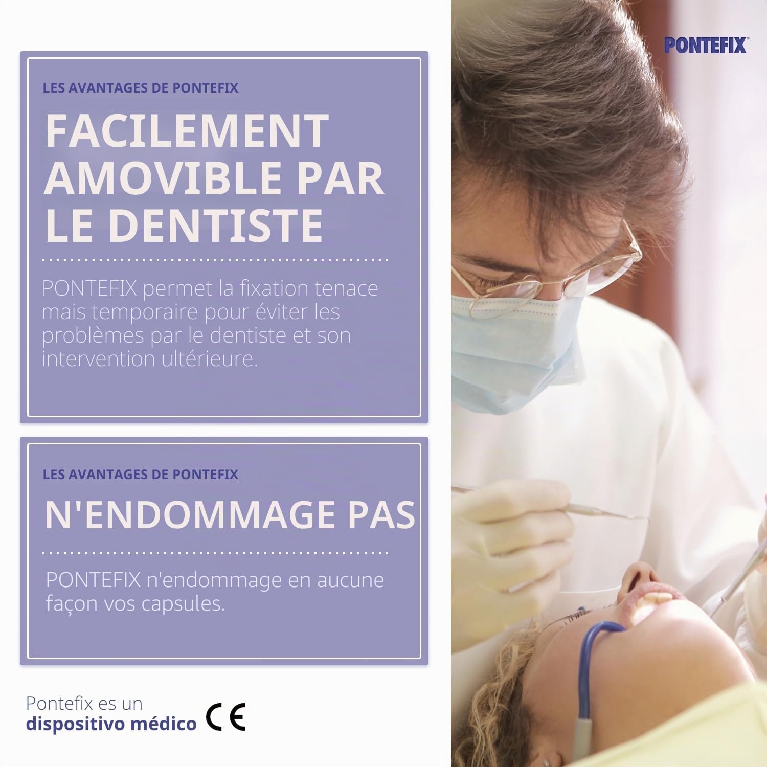 Ciment Dentaire, pour Resceller Couronnes ou Bridges- Fixe les Bridges, les Capsules Dentaires et les Dents Pivotantes